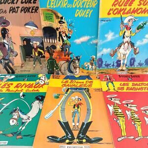 Lot Of 6 VTG Lucky Luke Collectible Comic Books Dupuis Illustrated by Morris